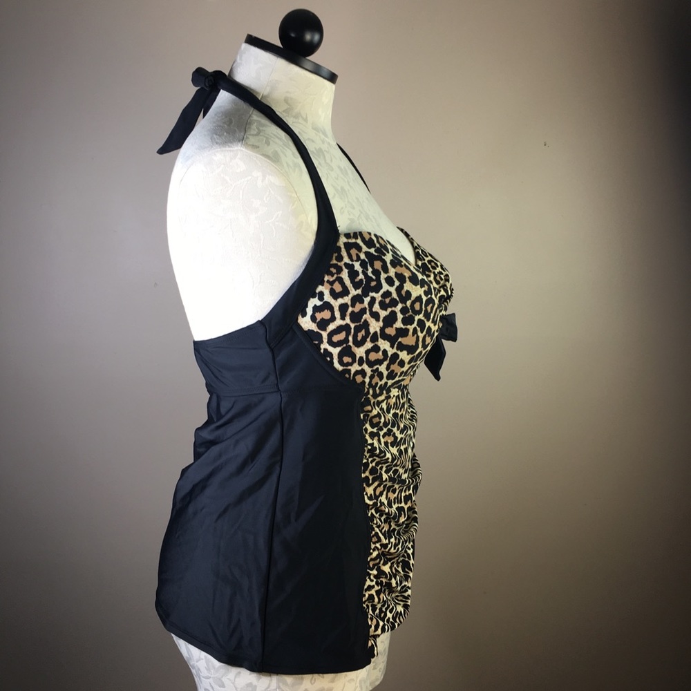 New Sexy Tankini Leopard Black Size 18 Swimsuit